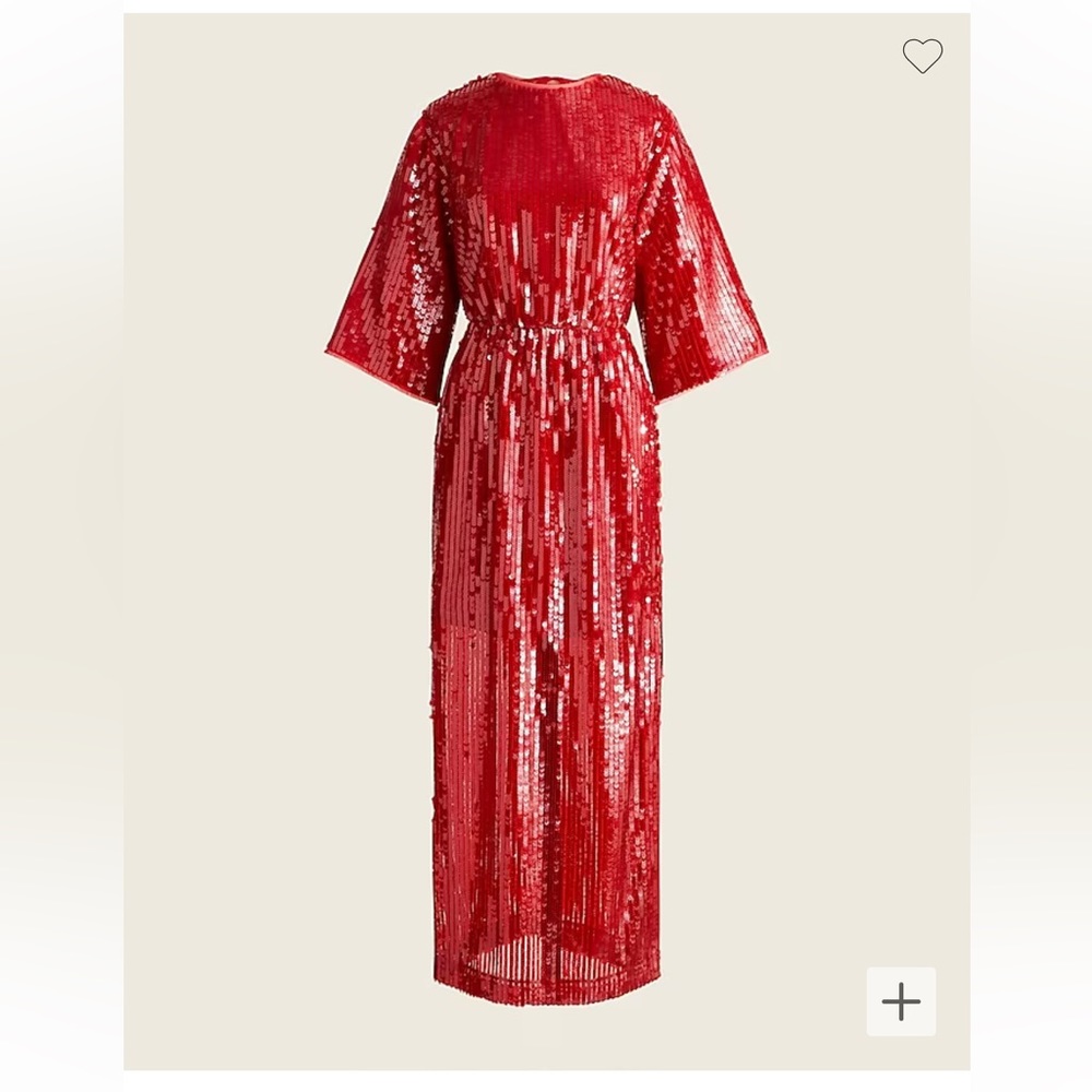 JCrew Sequin V-Back Dress, Size 12